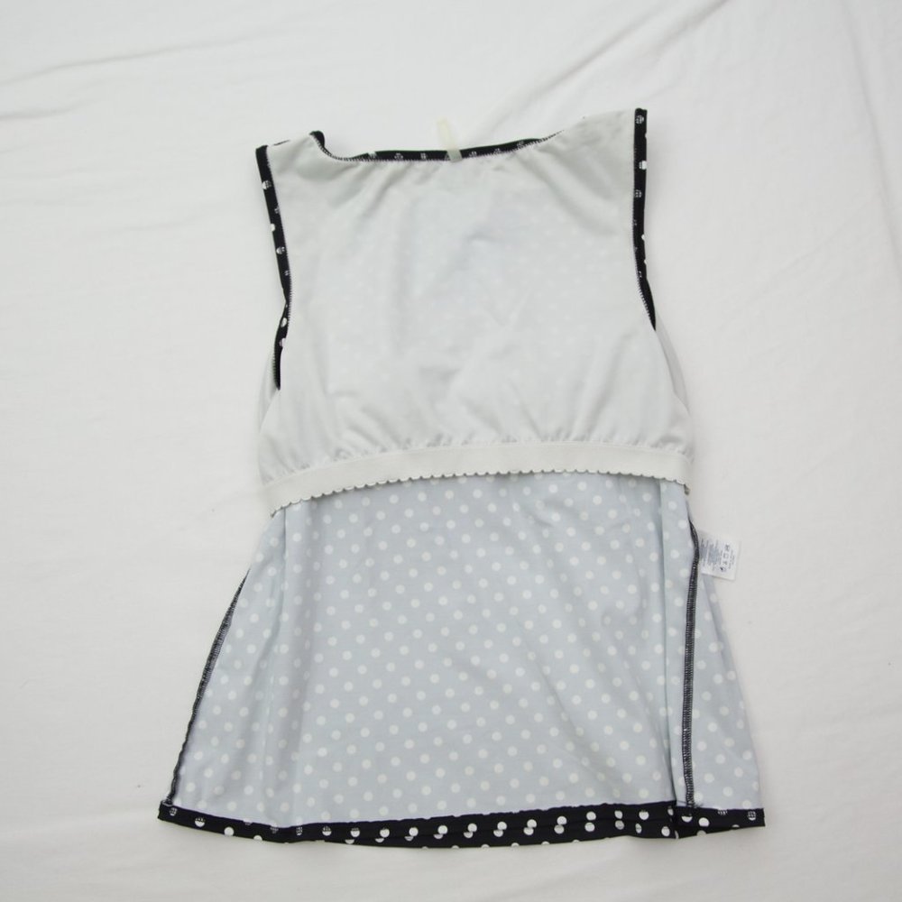 Lands' end tankini womens top built in bra‎ size 14W polka dot - Picture 6 of 9